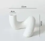 Minimalist Ceramic Abstract Twisted Vase
