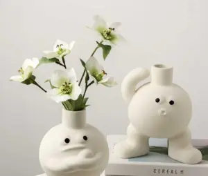 Minimalist Ceramic Bigfoot Funny Vase