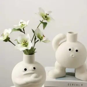 Minimalist Ceramic Bigfoot Funny Vase - 