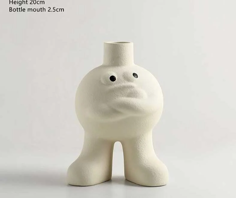 Minimalist Ceramic Bigfoot Funny Vase -