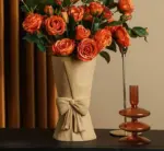 Minimalist_Ceramic_Book_Vase_For_Flowers_with_Bowtie_-_-4337998 Minimalist Ceramic Book Vase For Flowers with Bowtie