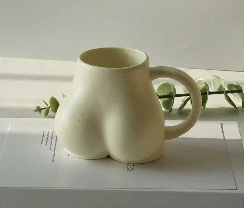 Minimalist Ceramic Chubby Butt Mug -