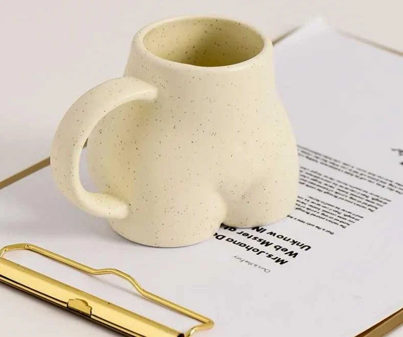 Minimalist Ceramic Chubby Butt Mug -