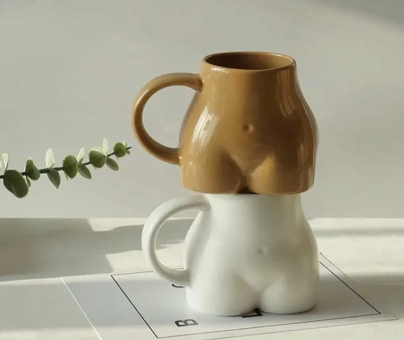 Minimalist Ceramic Chubby Butt Mug -