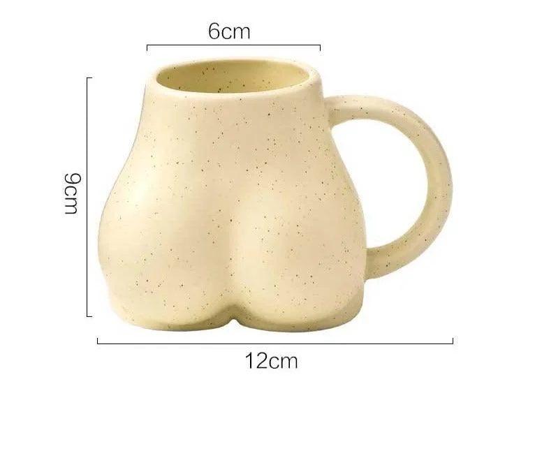 Minimalist Ceramic Chubby Butt Mug -