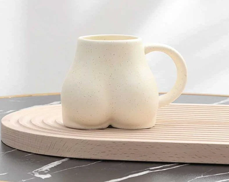 Minimalist Ceramic Chubby Butt Mug -