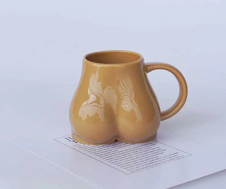 Minimalist Ceramic Chubby Butt Mug -