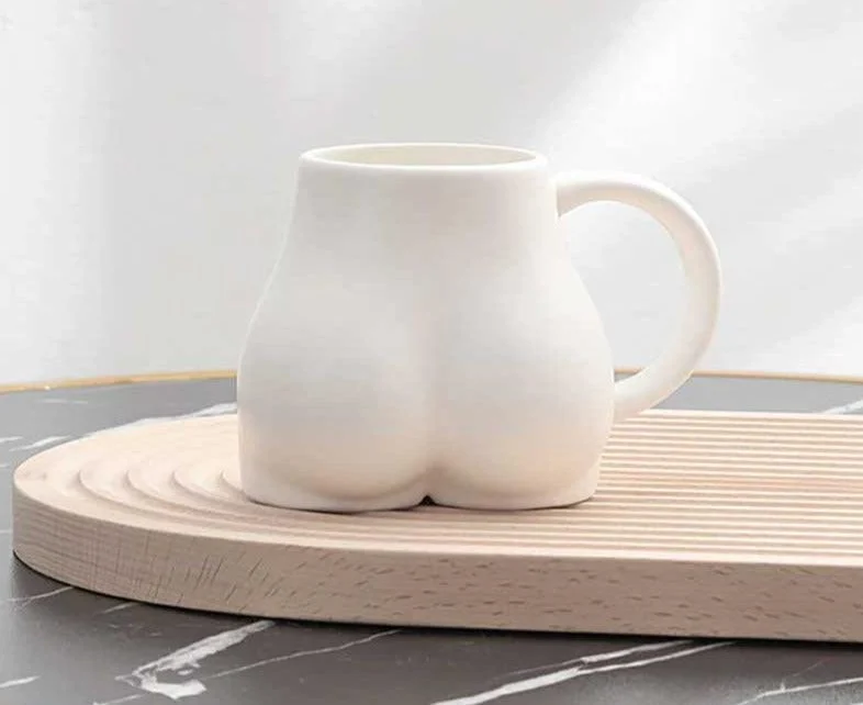 Minimalist Ceramic Chubby Butt Mug -