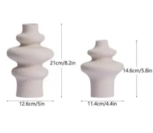 Minimalist Ceramic Frosted Squiggle Vase
