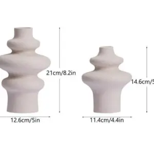 Minimalist Ceramic Frosted Squiggle Vase - 