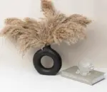 Minimalist Ceramic Hollow Donut Vase
