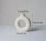 Minimalist Ceramic Hollow Donut Vase