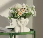 Minimalist Ceramic Vintage Lady Head Vase