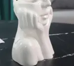 Minimalist Ceramic Vintage Lady Head Vase
