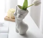 Minimalist Ceramic Women Body Vase For Flowers