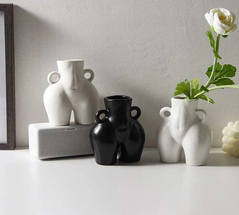 Minimalist Cheeky Ceramic Bum Vase -