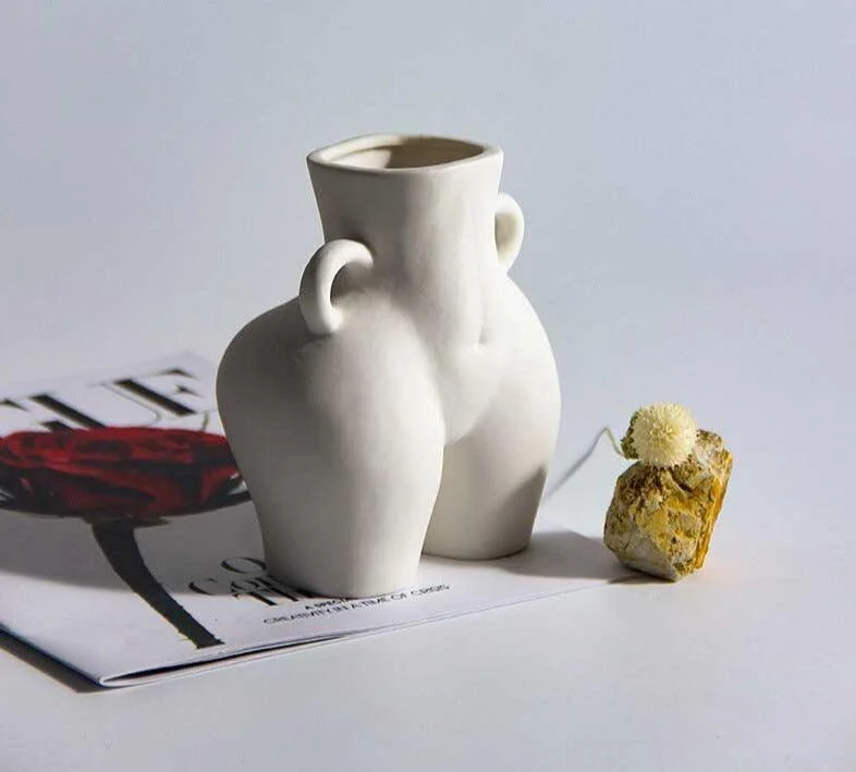 Minimalist Cheeky Ceramic Bum Vase -