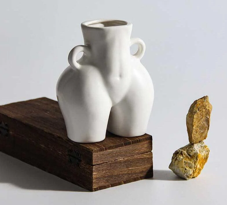 Minimalist Cheeky Ceramic Bum Vase -