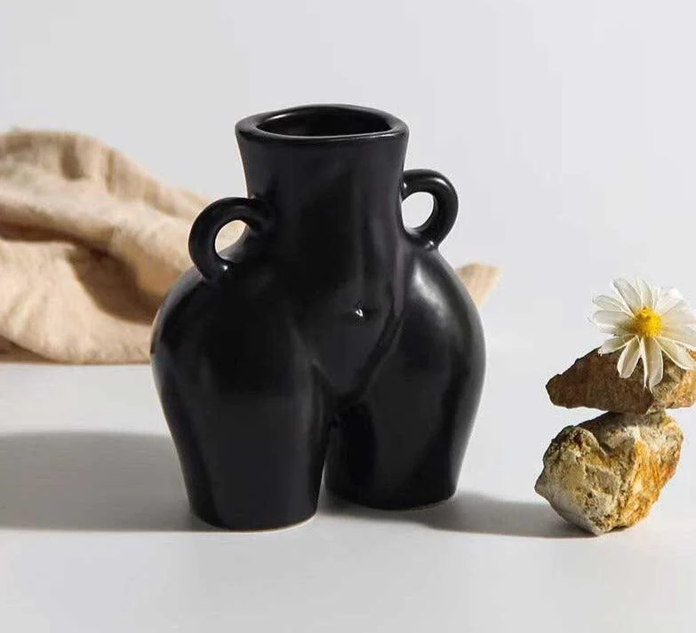 Minimalist Cheeky Ceramic Bum Vase -