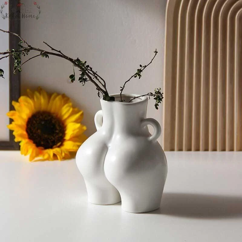 Minimalist Cheeky Ceramic Bum Vase -