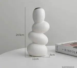 Minimalist Cobblestone Ceramic Vase