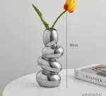 Minimalist Cobblestone Ceramic Vase -