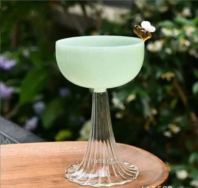Minimalist Colored Glass Goblets -