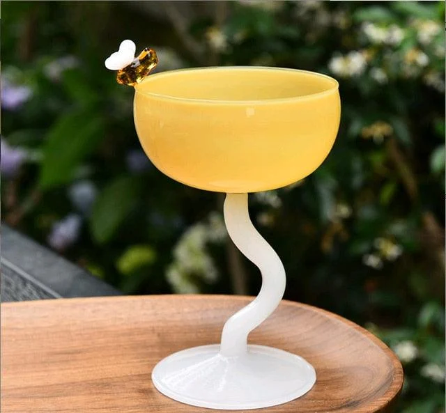 Minimalist Colored Glass Goblets -