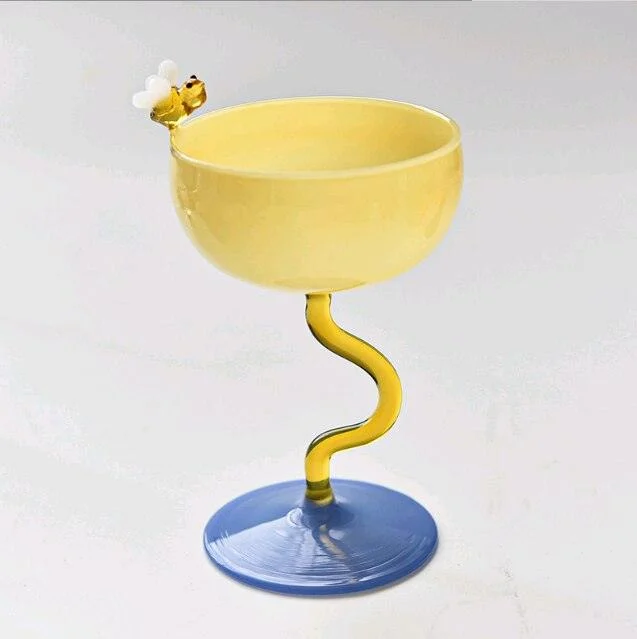 Minimalist Colored Glass Goblets -