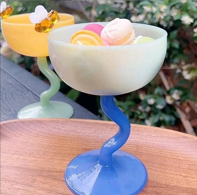 Minimalist Colored Glass Goblets -