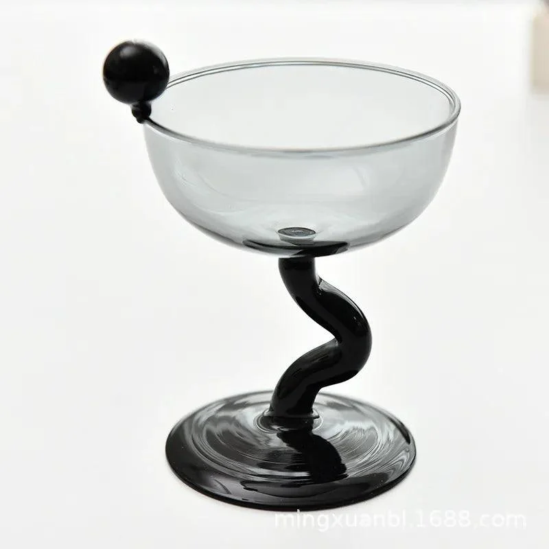 Minimalist Colored Glass Goblets -