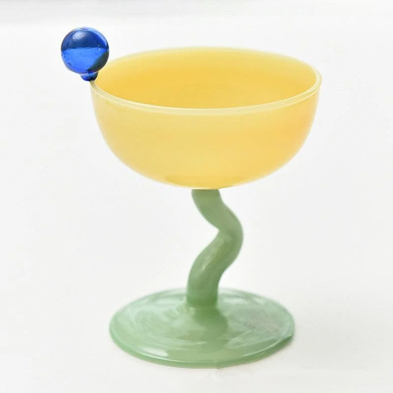 Minimalist Colored Glass Goblets -