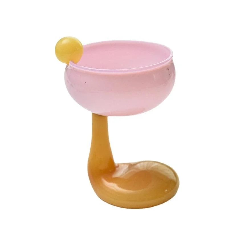 Minimalist Colored Glass Goblets -