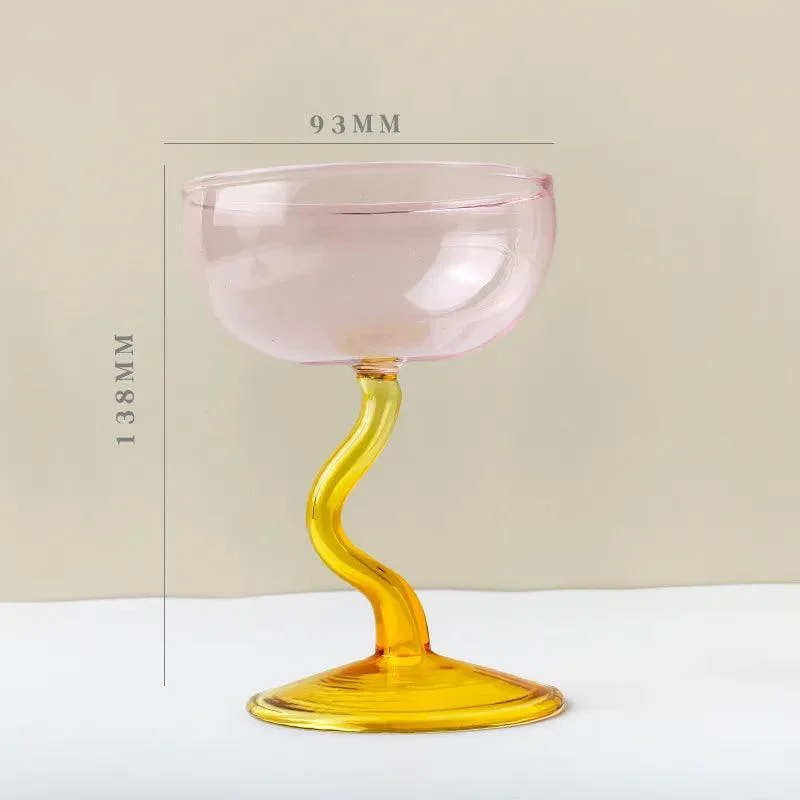 Minimalist Colored Glass Goblets -