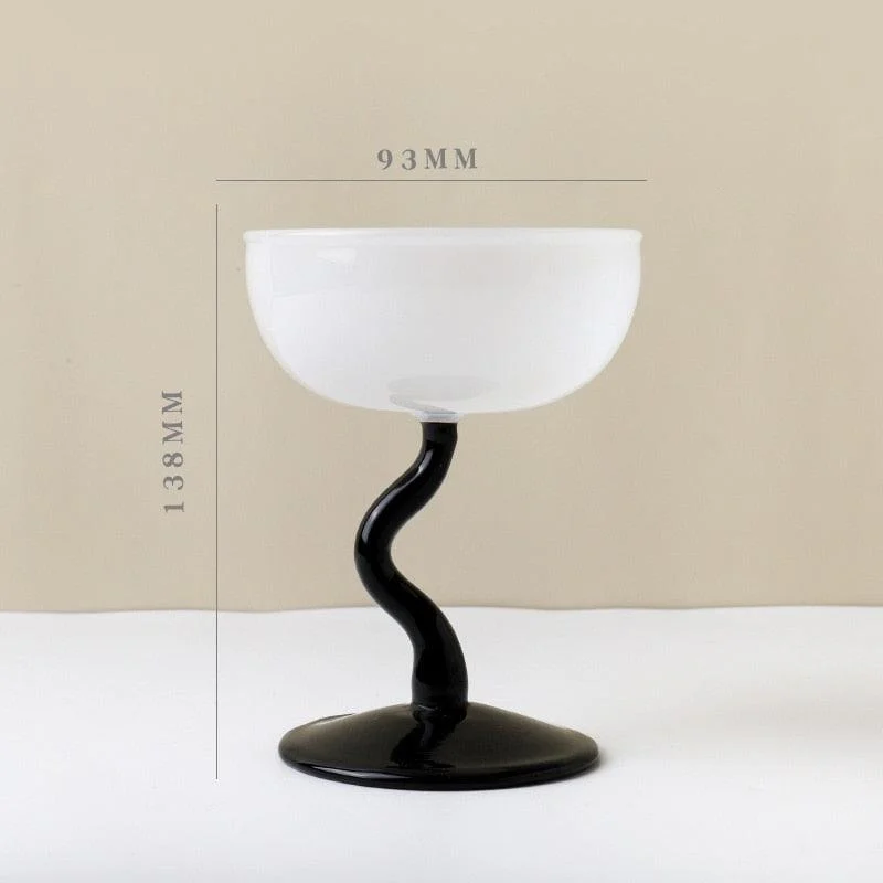 Minimalist Colored Glass Goblets -