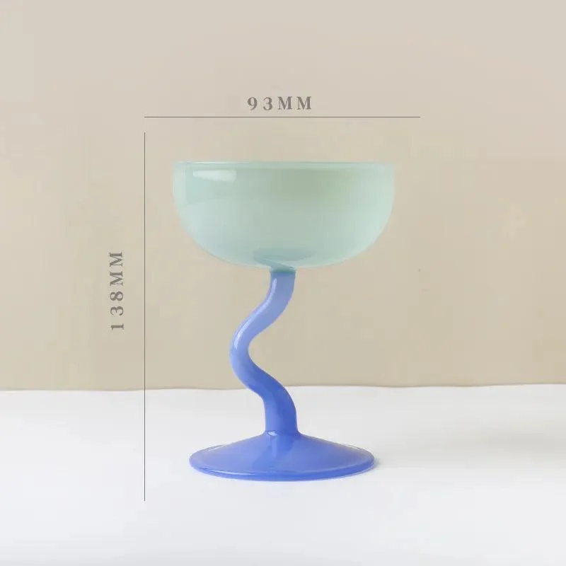 Minimalist Colored Glass Goblets -