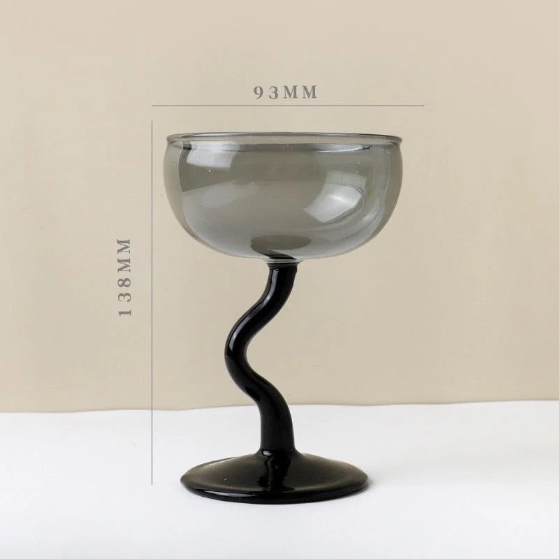 Minimalist Colored Glass Goblets -