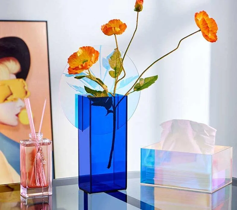 Minimalist Colorful Acrylic Tissue Box -
