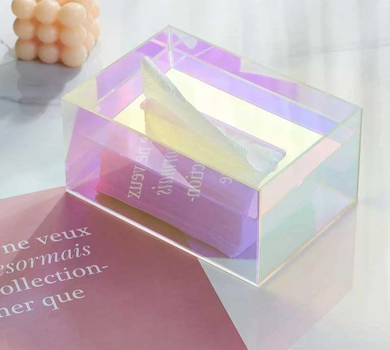 Minimalist Colorful Acrylic Tissue Box -