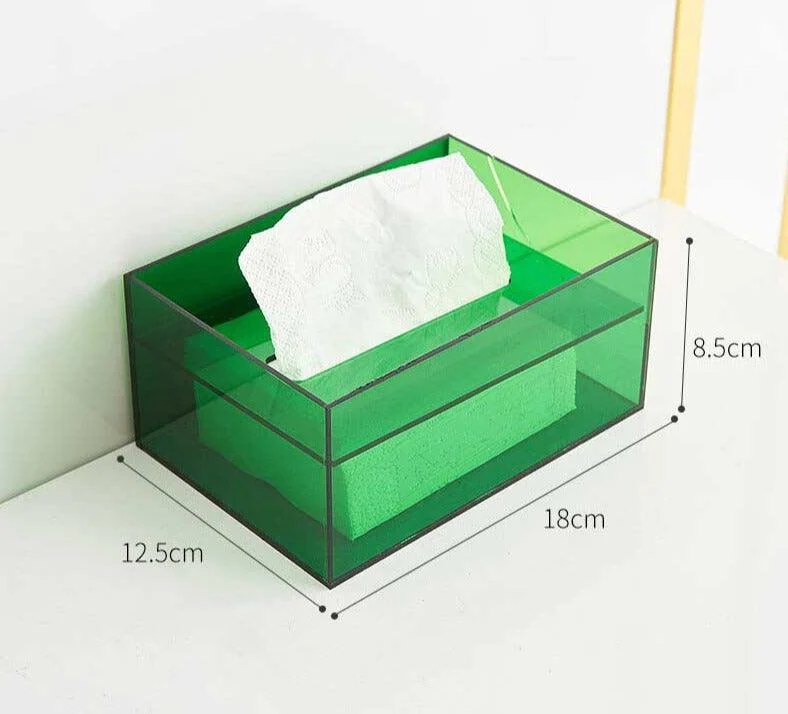 Minimalist Colorful Acrylic Tissue Box -