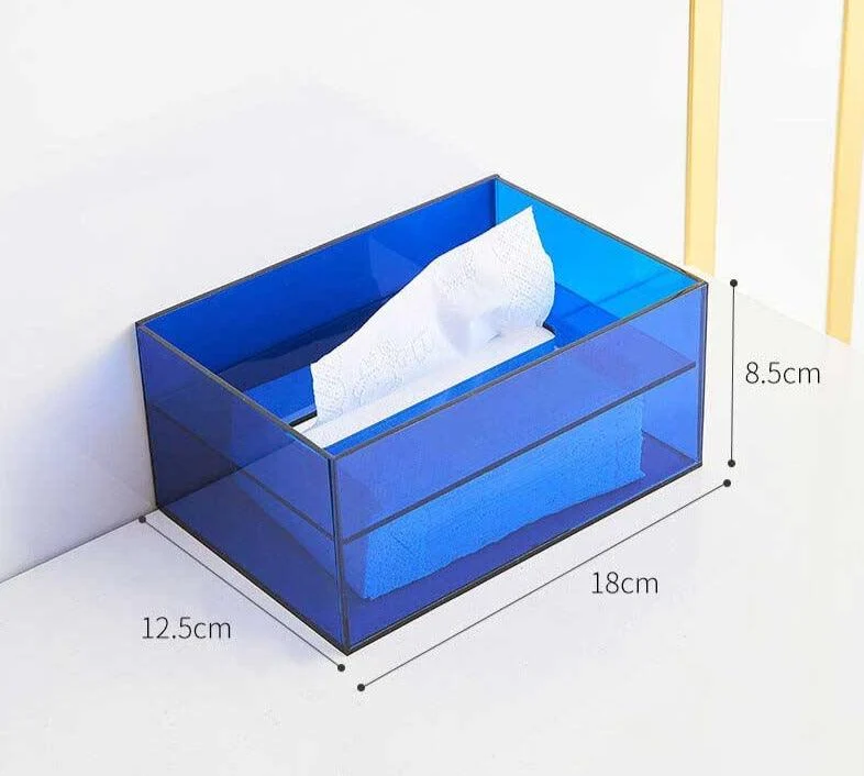 Minimalist Colorful Acrylic Tissue Box -