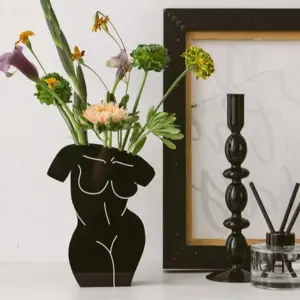Minimalist Contrast Acryclic Body Vase - 