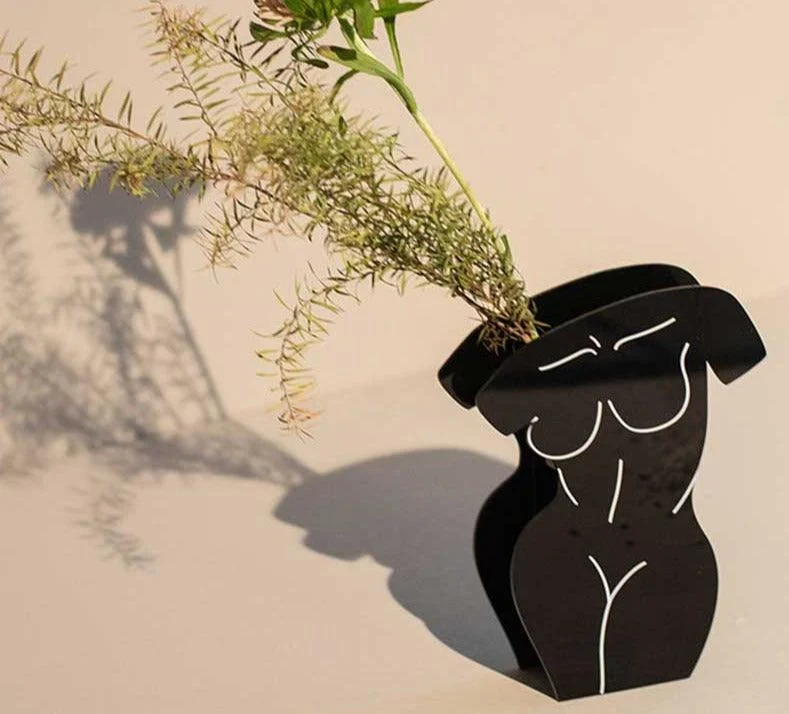 Minimalist Contrast Acryclic Body Vase -