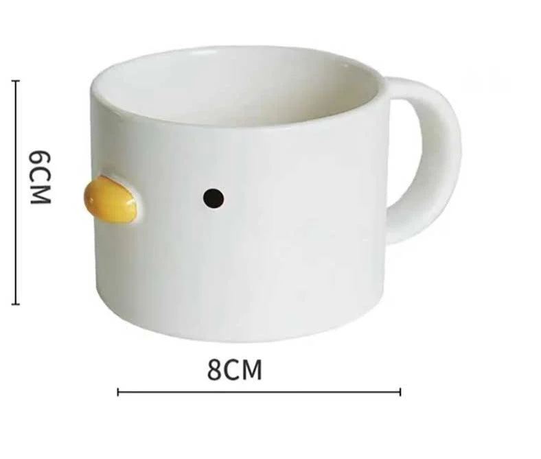 Minimalist Cute Ceramic Duck Mug -