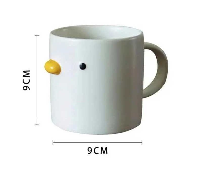 Minimalist Cute Ceramic Duck Mug -