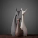Minimalist Deer Family Figurines