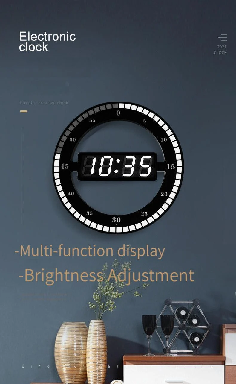 Minimalist Digital Led Wall Decoration Clock -