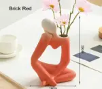 Minimalist Frosted Thinker Statue Ceramic Abstract Vase