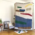 Minimalist Geometric Design Throw Blanket