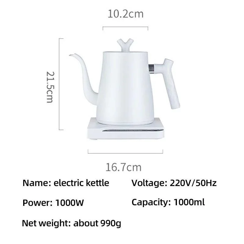 Minimalist Gooseneck Electric Kettle 1L -